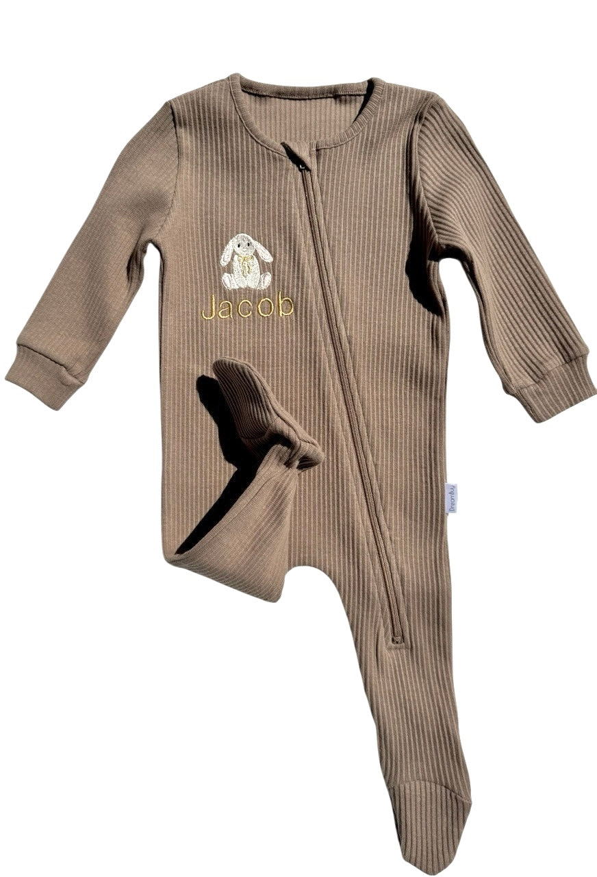 Goose Theme Personalised Zip Romper-2